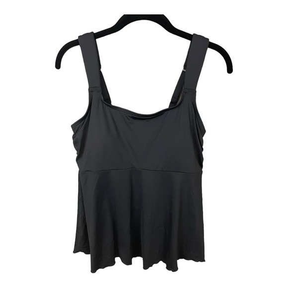 Lands' End Flutter Scoop Neck Tankini Top in‎ Black Size Small NWT - Picture 4 of 9